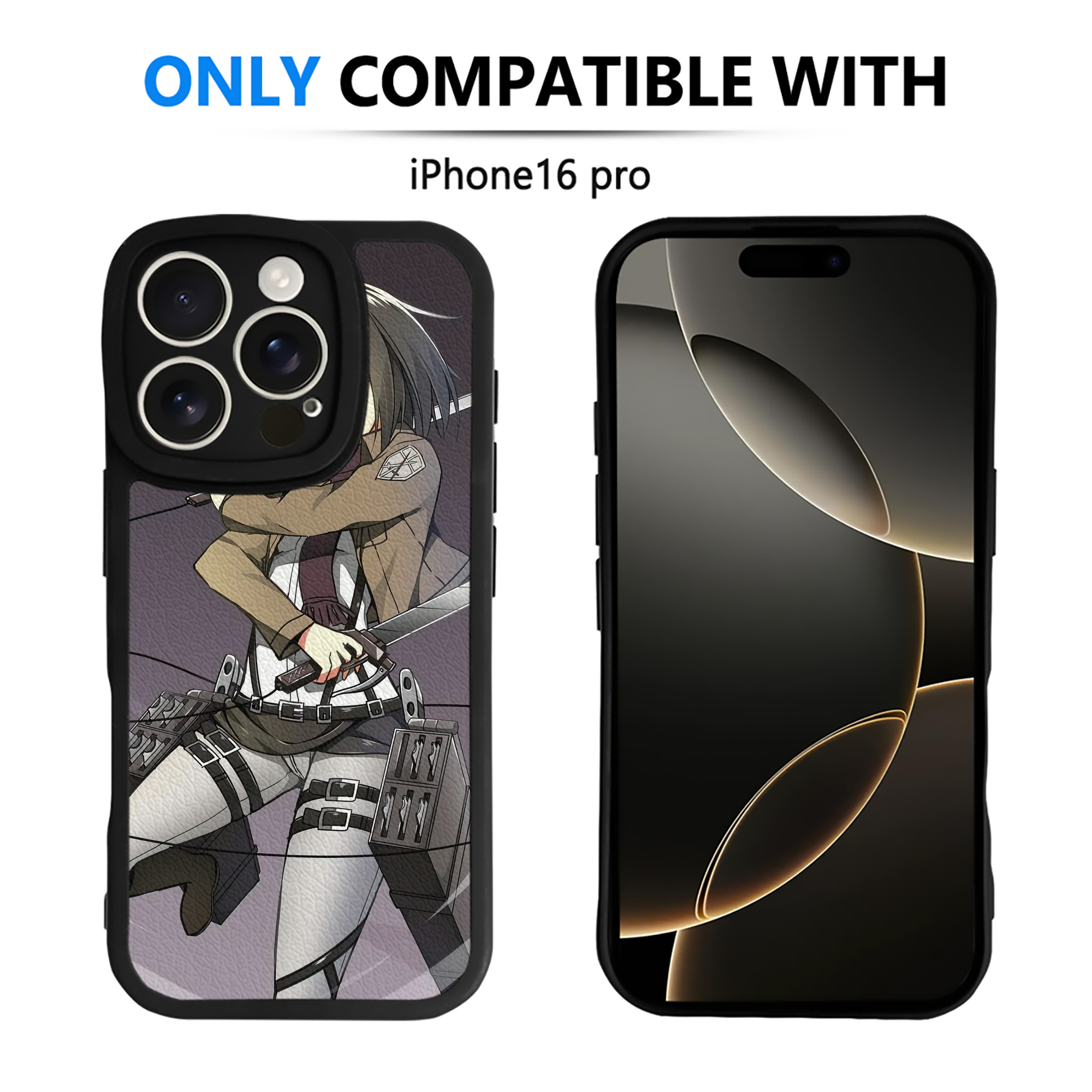 （画像用） 進撃の巨人 Attack on Titan 【iPhone 16シリーズ対応】シリコンスマホケース（レザー調） 材質：シリコン